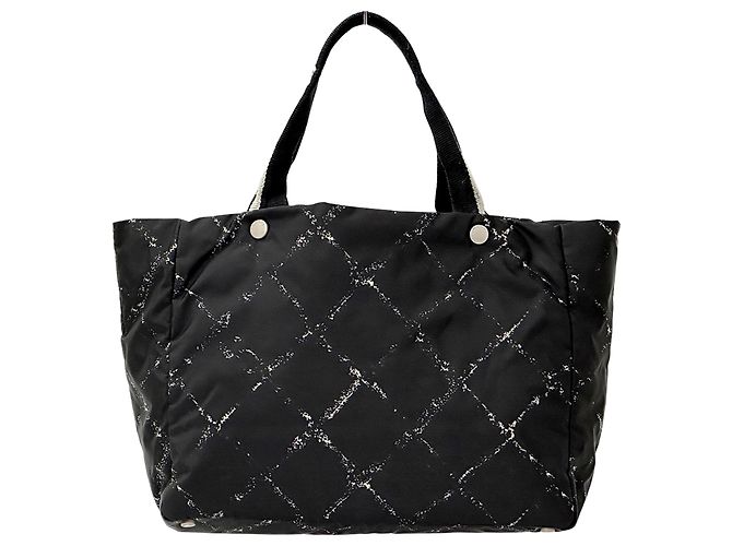 Borsa Tote in Nylon Nero Chanel - vista 2