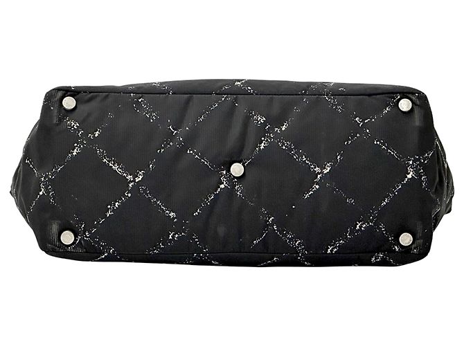 Borsa Tote in Nylon Nero Chanel - vista 3