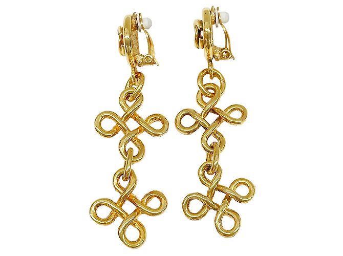 Orecchini a clip dorati Chanel D'oro - vista 2