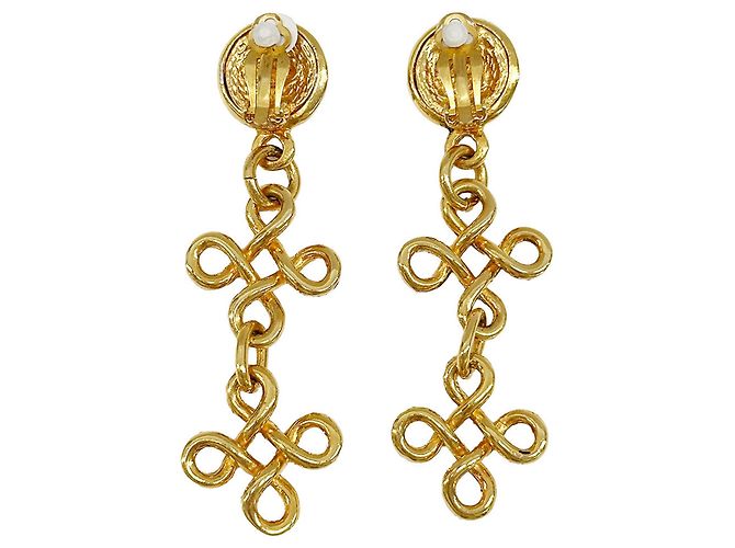 Orecchini a clip dorati Chanel D'oro - vista 3