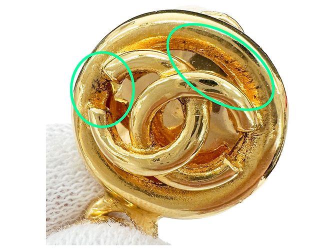Orecchini a clip dorati Chanel D'oro - vista 7