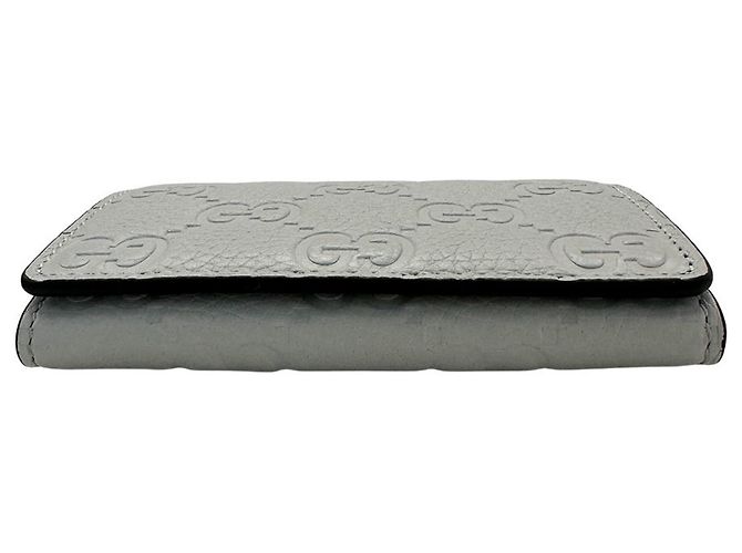 Tarjetero de cuero gris Gucci Castaño - vista 3