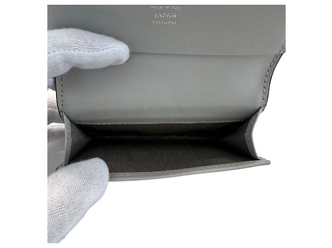 Tarjetero de cuero gris Gucci Castaño - vista 7