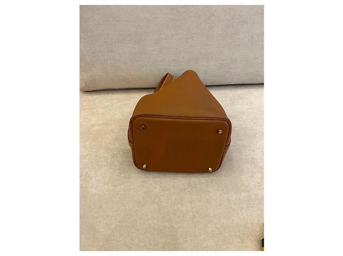 Hermès Picotin Lock 22 Borsa in pelle Gold Marrone - vista 4