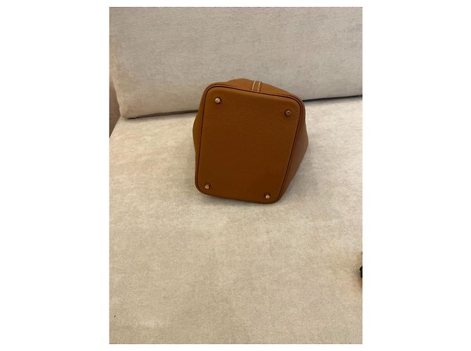 Hermès Picotin Lock 22 Borsa in pelle Gold Marrone - vista 5