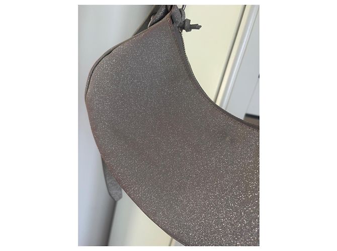 Balenciaga Borsa Hobo Le Cagole XS Argento Glitter - vista 10