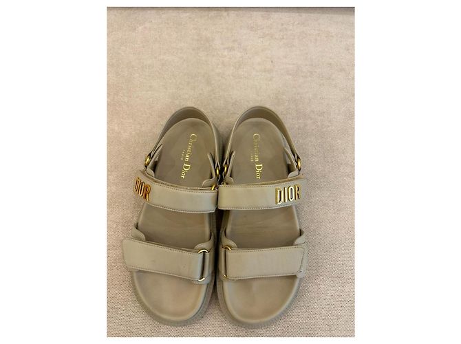 Sandali Christian Dior Dioract Beige - vista 3