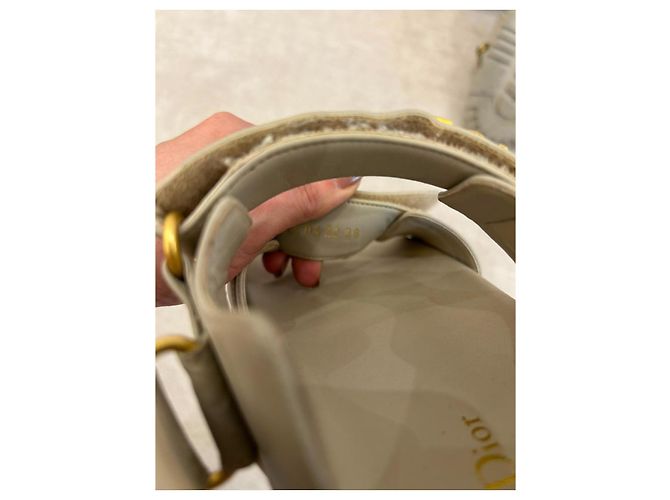 Sandali Christian Dior Dioract Beige - vista 6