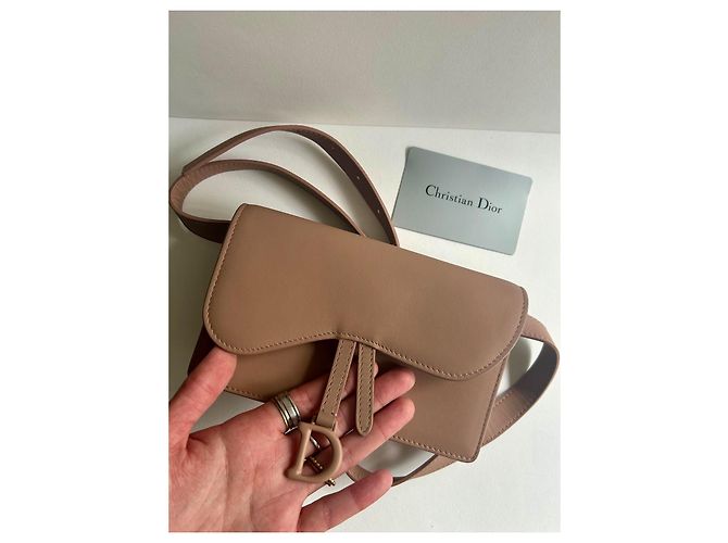Borsa a tracolla Christian Dior Saddle Beige - vista 5