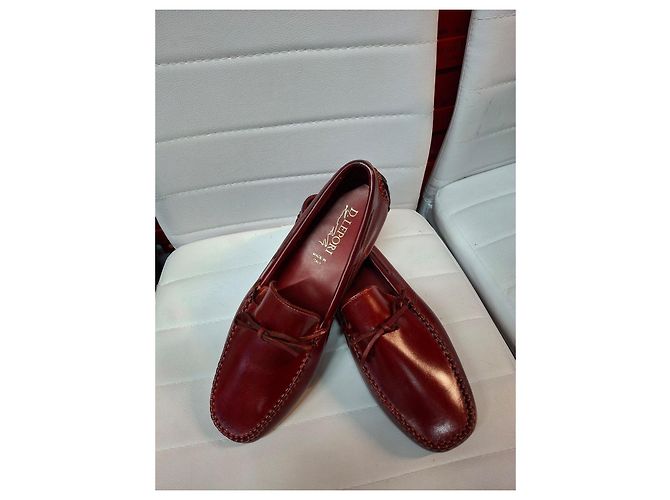 Autre Marque Mocassini Rossi in Pelle D.Lepori Rosso - vista 5