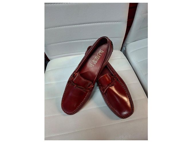 Autre Marque Mocassini Rossi in Pelle D.Lepori Rosso - vista 6