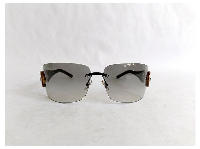 Gafas de sol Gucci con detalle de bambú Castaño Gris - vista 2