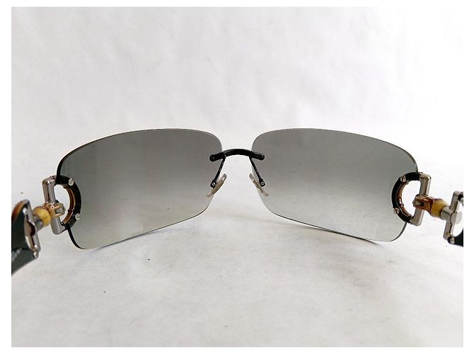 Gafas de sol Gucci con detalle de bambú Castaño Gris - vista 4