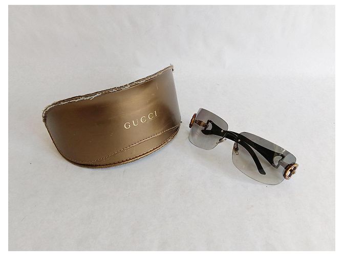 Gafas de sol Gucci con detalle de bambú Castaño Gris - vista 9