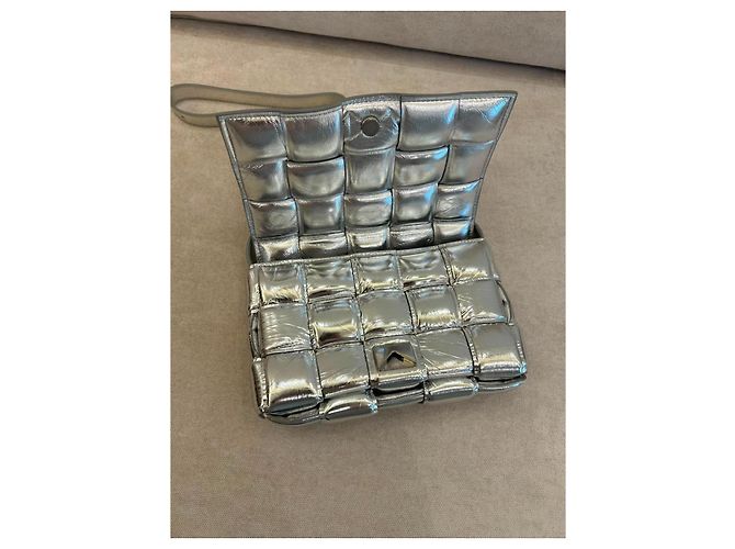 Borsa a tracolla Bottega Veneta Cassette in argento - vista 10