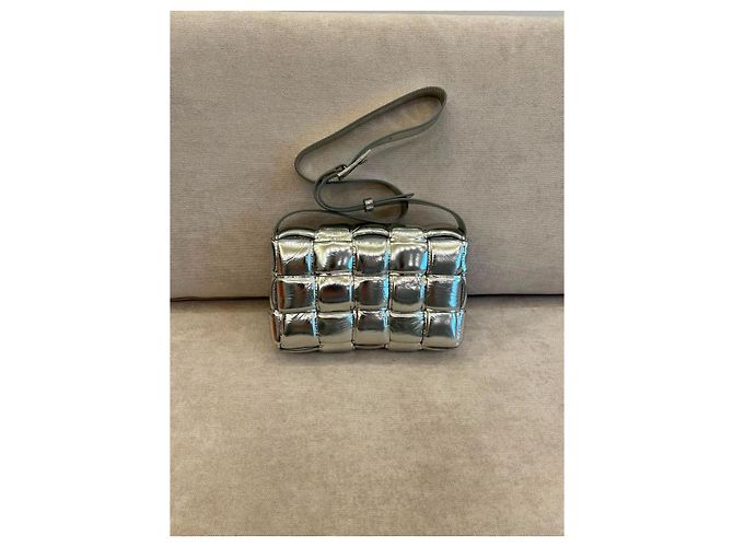 Borsa a tracolla Bottega Veneta Cassette in argento - vista 3