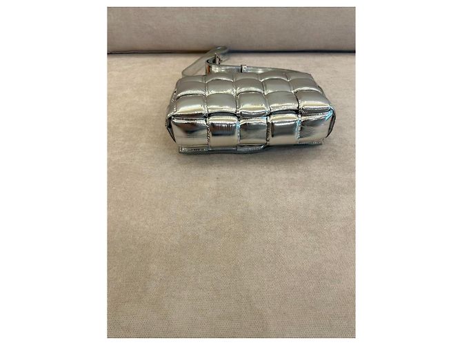 Borsa a tracolla Bottega Veneta Cassette in argento - vista 5