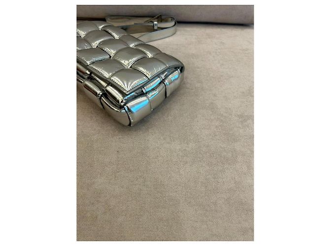 Borsa a tracolla Bottega Veneta Cassette in argento - vista 6