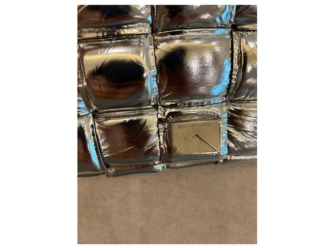Borsa a tracolla Bottega Veneta Cassette in argento - vista 7