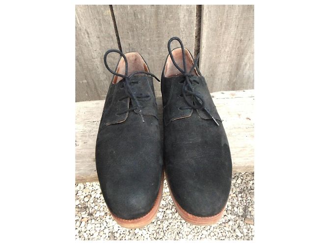 Autre Marque Derby-Schuhe aus schwarzem Wildleder - Ansicht 3