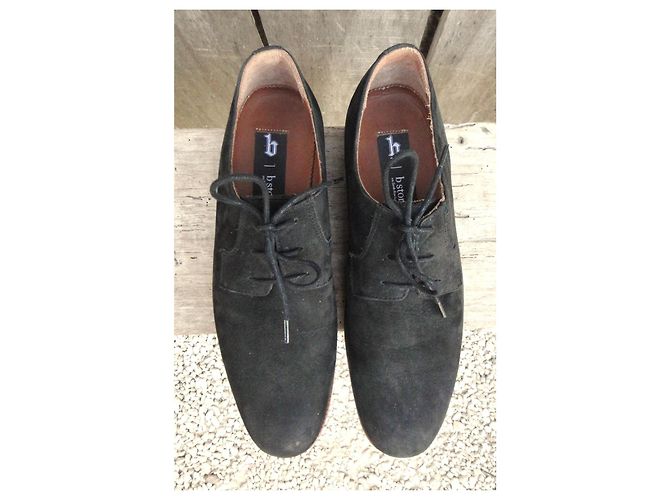 Autre Marque Derby-Schuhe aus schwarzem Wildleder - Ansicht 4