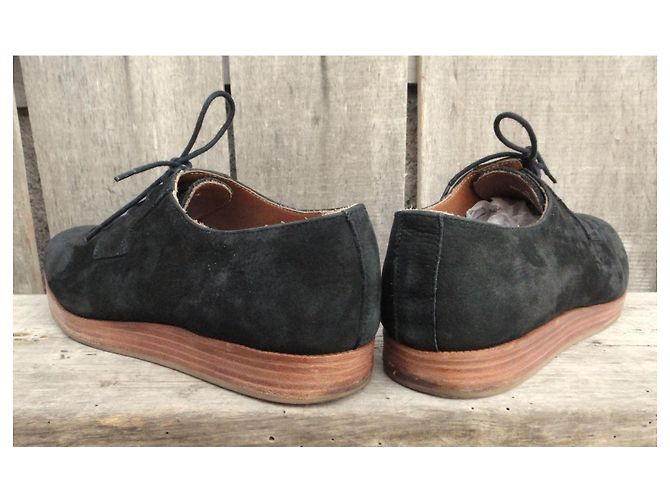 Autre Marque Derby-Schuhe aus schwarzem Wildleder - Ansicht 5
