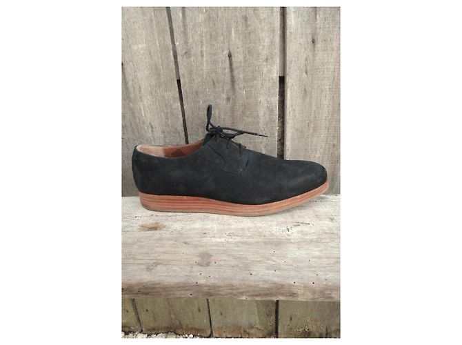 Autre Marque Derby-Schuhe aus schwarzem Wildleder - Ansicht 9