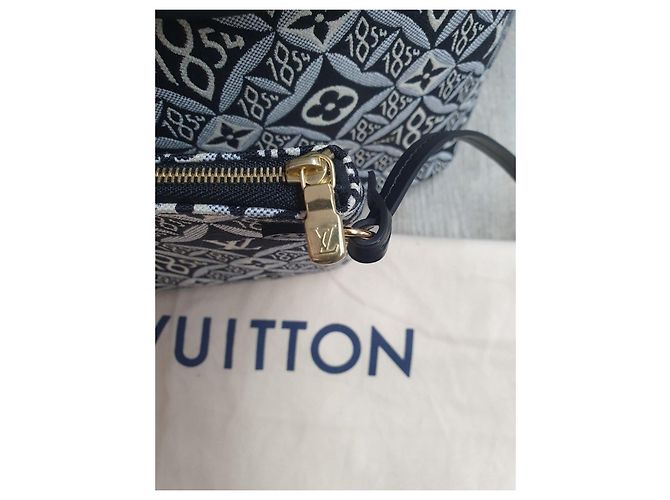 Louis Vuitton Neverfull MM Jaquard Since Schwarz NUOVO - vista 11