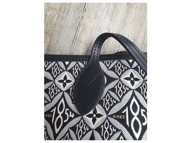 Louis Vuitton Neverfull MM Jaquard Since Schwarz NUOVO - vista 8