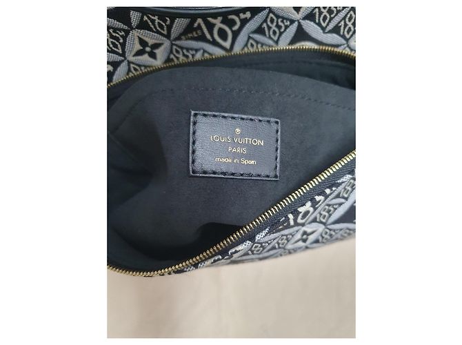 Louis Vuitton Neverfull MM Jaquard Since Schwarz NUOVO - vista 9