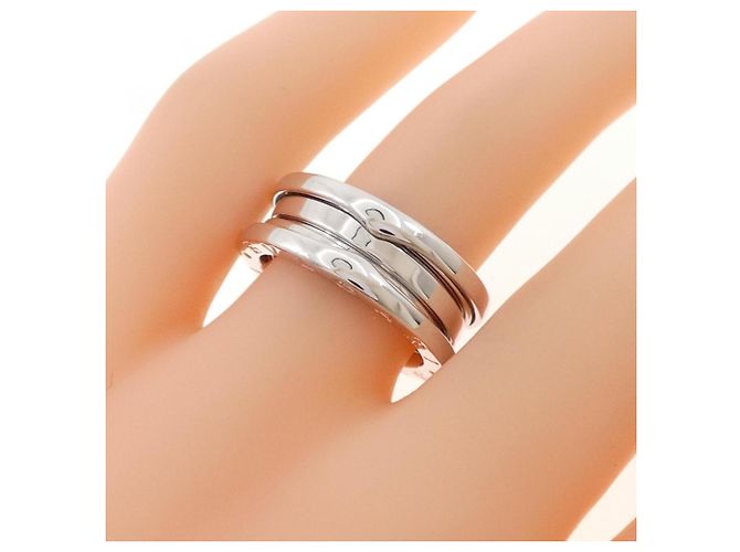 Bulgari Anello Bvlgari B.zero1 3-Band in oro bianco 18K - vista 3