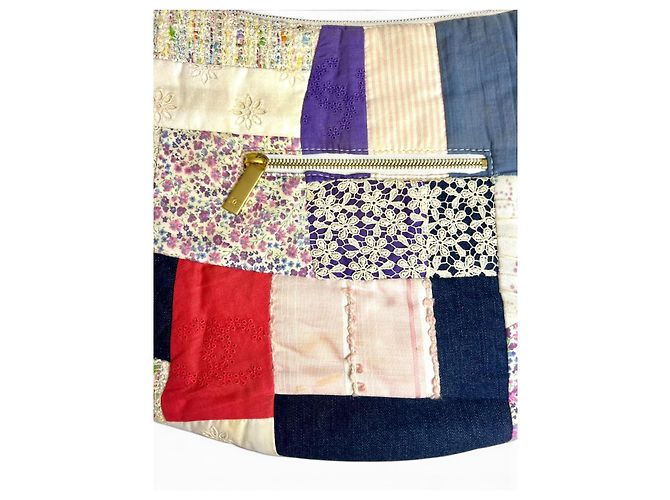 ULTRA SELTENER CHANEL 06P RUNWAY MULTICOLOR PATCHWORK TOTE HOBO BAG Pink Rot Blau Mehrfarben Beige Lila - Ansicht 10