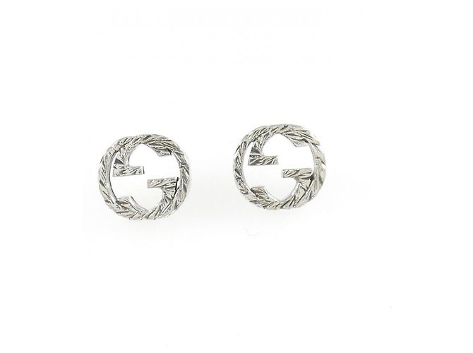 Orecchini a lobo Interlocking G in argento Gucci - vista 2