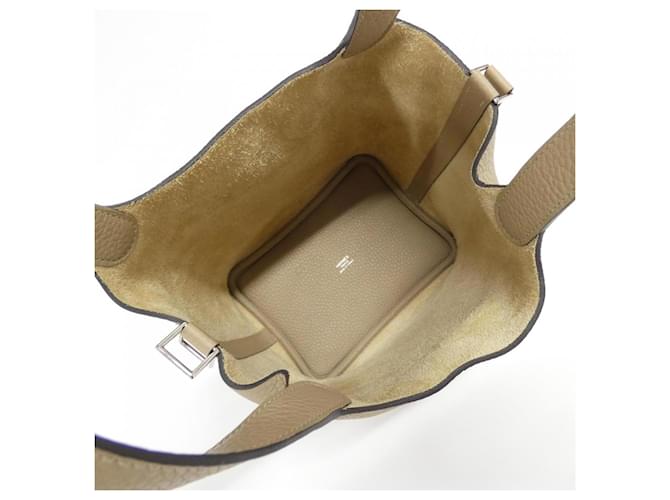 Hermès Borsa Hermes Picotin Lock PM Beige - vista 6