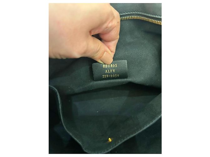 Borsa Fendi O'Lock in tela FF blu con catena plexiglass Nero - vista 11