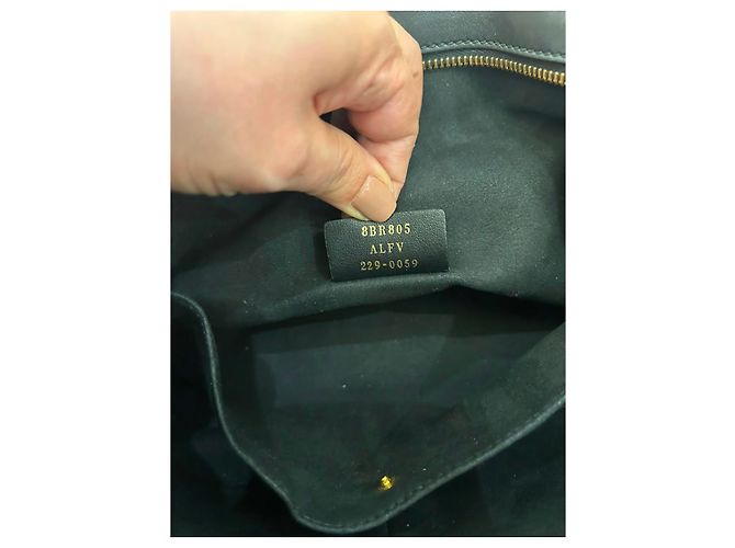 Borsa Fendi O'Lock in tela FF blu con catena plexiglass Nero - vista 13