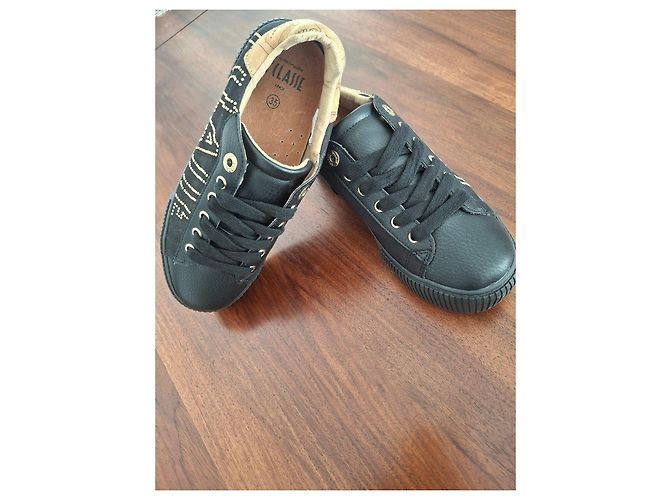 Autre Marque Sneakers Prima Classe Nere con Borchie e Stampa Mappa Nero D'oro - vista 6