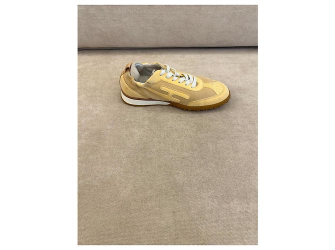 Hermès Jet Sneakers Giallo Scamosciato - vista 4