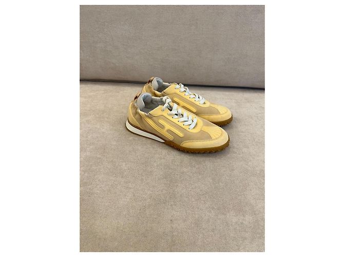 Hermès Jet Sneakers Giallo Scamosciato - vista 5