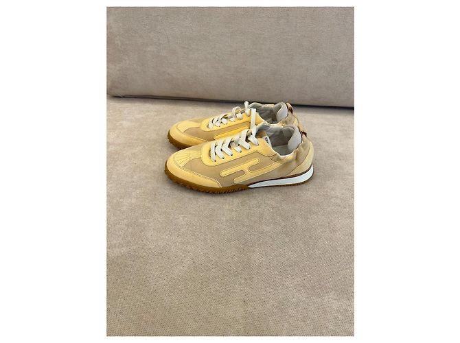 Hermès Jet Sneakers Giallo Scamosciato - vista 7