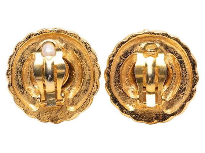 Orecchini tondi Chanel Coco Mark D'oro - vista 2
