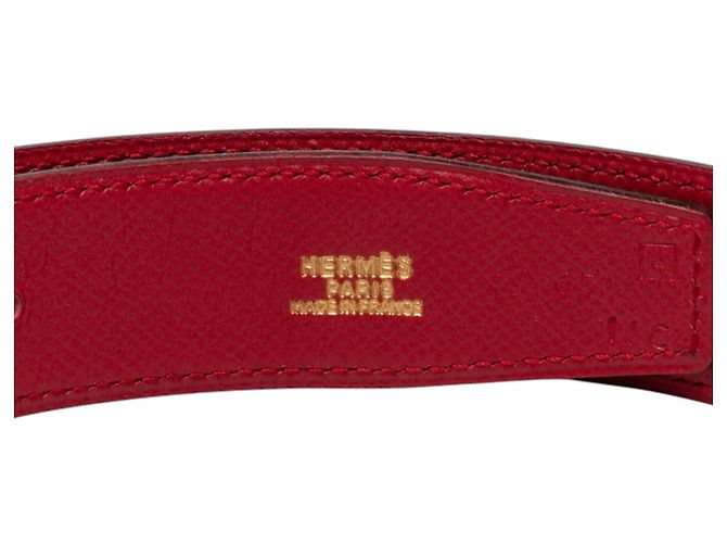 Hermès Cinturón Hermes Constance H Negro Roja - vista 5