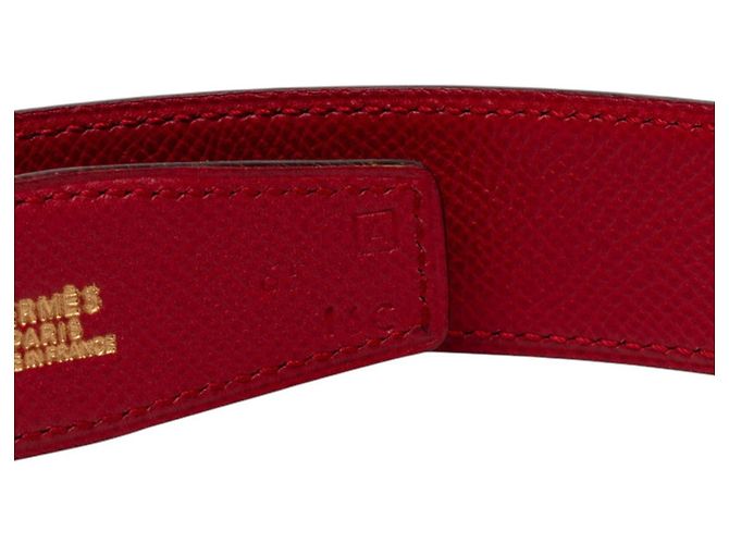 Hermès Cinturón Hermes Constance H Negro Roja - vista 6