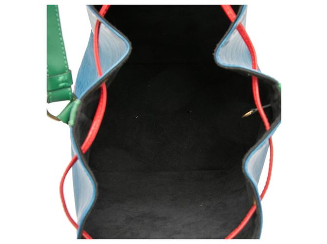 Borsa a tracolla Louis Vuitton Epi Noe Tricolor Rosso Blu - vista 4
