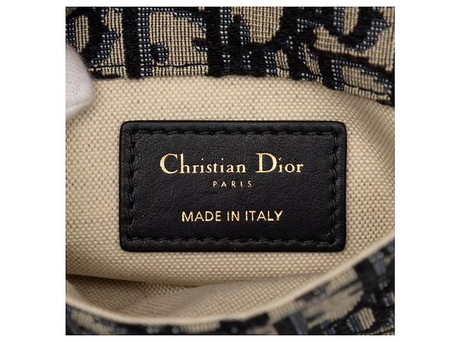 Borsa a tracolla Christian Dior Dior Oblique Nero Beige Blu navy - vista 5