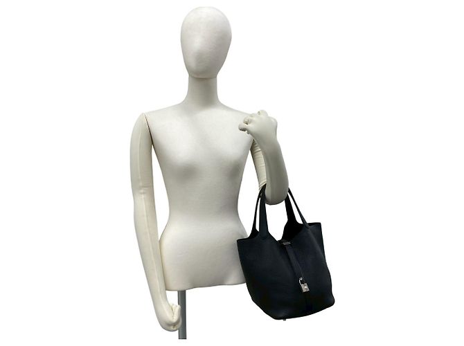 Hermès Borsa Tote Mini Hermes Picotin Lock PM Nero - vista 2