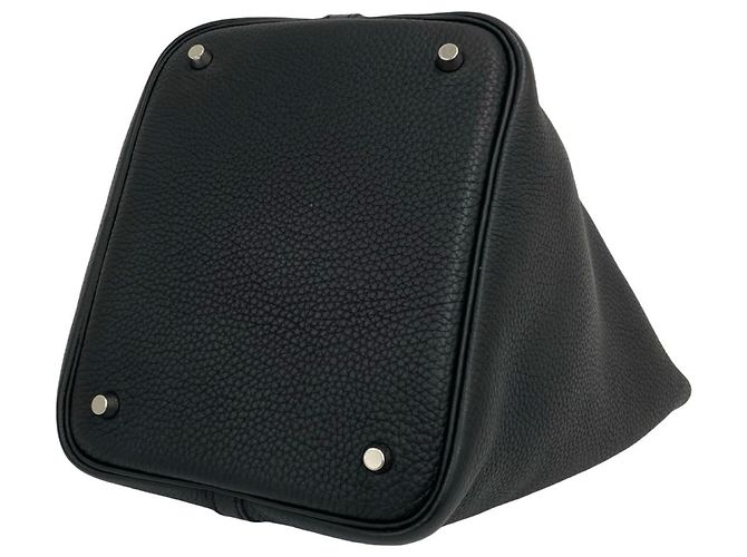 Hermès Borsa Tote Mini Hermes Picotin Lock PM Nero - vista 8