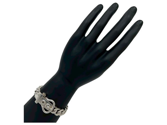 Hermès HERMES Boucles Sellier MM Bracciale Argento - vista 2