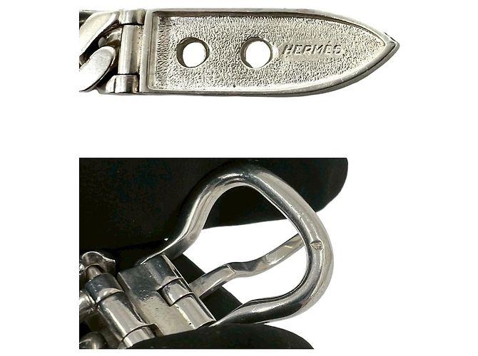 Hermès HERMES Boucles Sellier MM Bracciale Argento - vista 3
