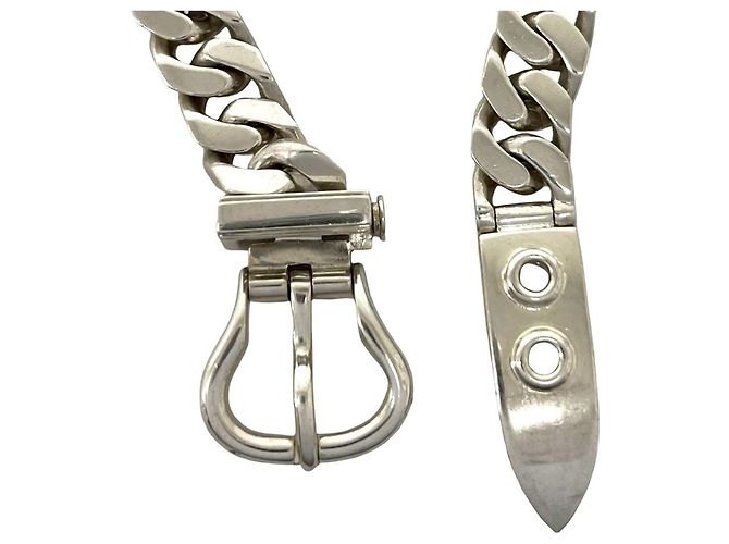 Hermès HERMES Boucles Sellier MM Bracciale Argento - vista 4